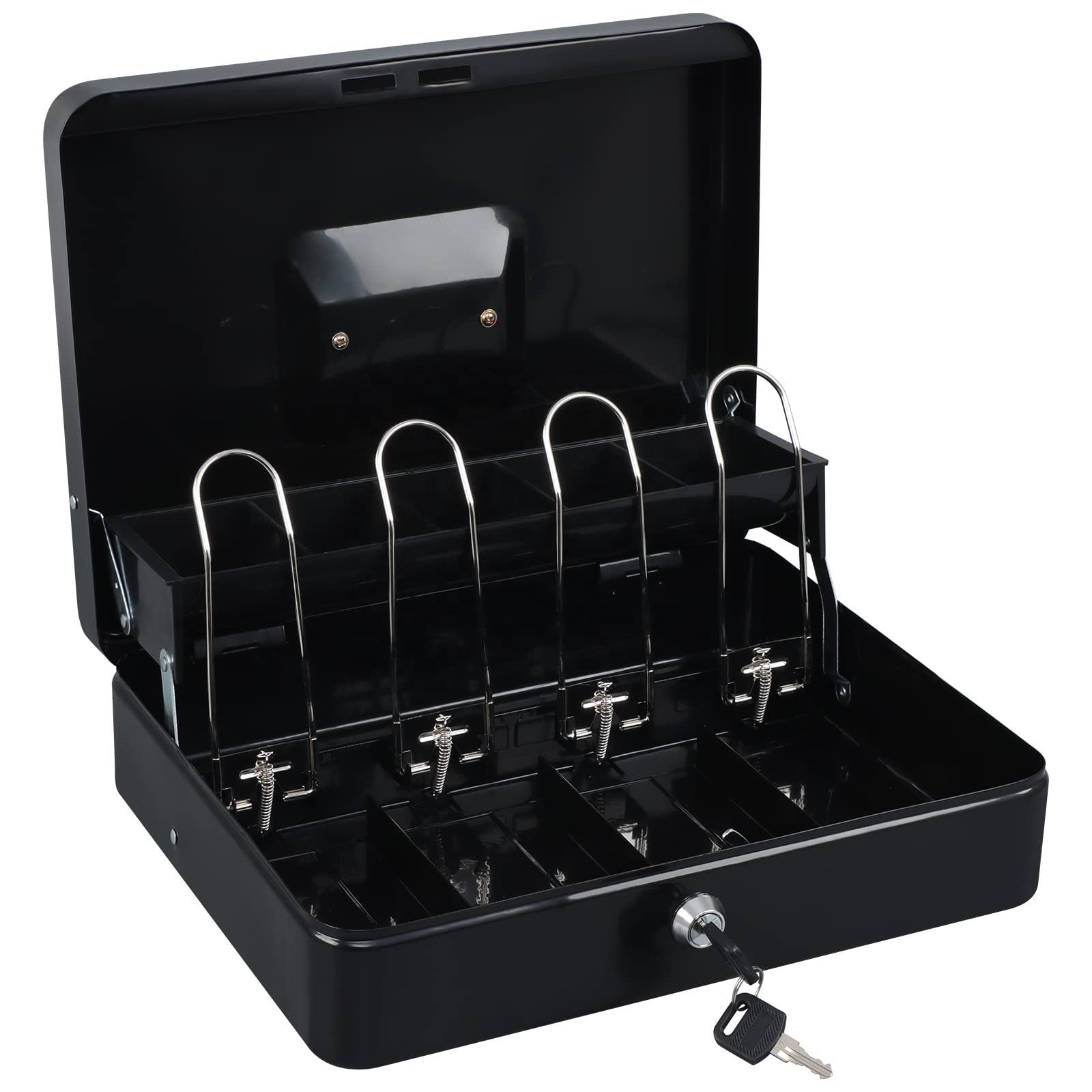 4 Bills 5 Coins Mini Cash Drawer With Key Lock